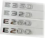 SCPCKZETZN ABS 3D Black Chrome Letters for Car Stickers Fit for Mercedes E200 E260 E300 E320 E350 W212 W213 Rear Trunk Emblem Logo Accessories(Chrome Silver,E320)