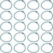 uxcell 30Pcs 5 Inch Ball Bead Chain, Metal Ball Chain with Connectors for Keychain Hanging Ornament Tag Jewelry Necklace Christmas Decoration,Light Blue