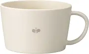 Miyamoto Sangyo YOROKOBI Butterfly Soup Cup, White, Size: Approx. W 4.5 x D 5.1 x H 2.6 inches (11.3 x 13 x 6.5 cm)