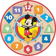 Melissa & Doug Disney Mickey Mouse Wooden Shape Sorting Clock - Educational Wooden Shape Sorting Clock - Learning Toy - Ages 3+
