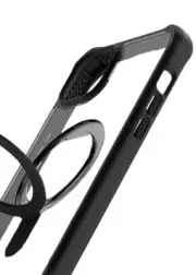 ITSKINS Hybrid R - iPhone 15 Plus Stand Case, Shockproof - Black/Transparent
