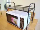 Metal Microwave Shelf Stand Rack Kitchen Rack 01704 Black Color