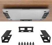 Joythink Universal Under Desk Metal Laptop Mount Laptop Holder Tray with Anti-Scratch Under Table Hidden Docking Station Holder Silicone Under Desk Mount for Laptop Keyboard Tablet Kitchen 3 PCS