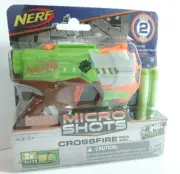 NERF MicroShots Zombie Strike Crossfire Bow Blaster / NEW Dented Box