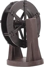 Generic DIY Water Fountain Micro Water Wheel Accessory for Garden and Aquarium Scene Layout Decor Vintage Style Decoration with Fine Craftsmanship Wheel Stand