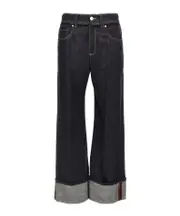 Brunello Cucinelli High-Waisted Turn-Up Brim Jeans IT40,IT34,IT44,IT42,IT38,IT36 Black