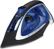 Cordless Charging Steam Iron for Clothes, 2400W Anti-Drip Ceramic Soleplate Steam Iron with Shot of Steam/Vertical Shot Feature for Variable Fabric,EU Plug Blue