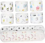SEWOART Newborn Belly Band Postpartum Baby Navel Wrap Cotton Cord Tie Infants Navel Belt for Maternity 8 Pcs Set Random Style
