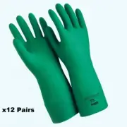x12 Ansell Sol-Vex Heavy Duty Cleaning Mechanic Gloves Sz Small 7-7-1/2 #37-175