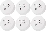 Geevon 6 Pack Water Leak Detectors, 100dB Water Sensor Alarms Flood Detector for Basements, Bathrooms, Laundry Rooms, Kitchens, Garages, and Attics, Water Alarms Battery-Operated (Battery Included)