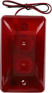 QANYEGN 12V 15W Wired Alarm Strobe Siren, LED Strobe Light Security Alarm, Sound and Flashing Light Alarm for Home Hotel