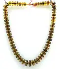 47.8gr Genuine Green Baltic Amber Faceted Necklace (not pressed)