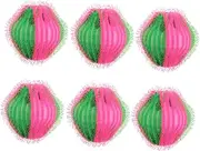 HAMPPLIES 6-pack Reusable Pet Hair Remover Balls Large Nylon Laundry Balls for Cats Washing Machine Hair Catcher