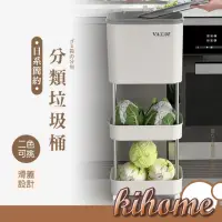 在飛比找momo購物網優惠-【kihome 奇町美居】層架式垃圾桶