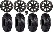 High Lifter HL9 Bdlk 15" Wheels Bk 4+3 30" Intersect Tires Pioneer 1000 / Talon