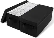 2/3/4Pcs DVD Storage Box Nonwoven Fabric CD Organizer Case With Lid - Dustproof Disc Container, Foldable DVD Holder for Discs (2 PCS)