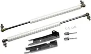 Compatible With Toyota Hilux SR5 2015-2023 4x4 Pickup Accessories Front Hood Bonnet Carbon Fiber Gas Struts Lift Support Damper Shock Spring(Silver carbon fiber)