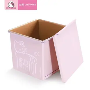 【Chefmade 學廚】原廠正品kitty水立方不沾生吐司盒(KT7029正方形吐司模正版授權)
