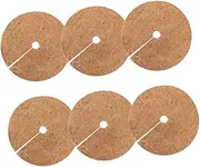 Milisten 6pcs Flower Pot Coir Mat Fiber Tree Ring Soil Cover Coconuts Fiber Mulch Ring Tree Round Mulch House Plants Coir Soil Coir Mulch Ring Liner Indoor Protective Agent Coconut Fiber