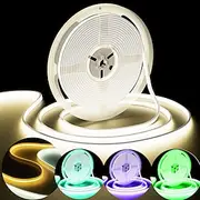 2M-30M COB LED Strip Light Plug in Flexible 220V Waterproof IP67 High Voltage Led Strip Multiple Colors 240LEDs/M Waterproof Led Light Strips for Bedroom Livin