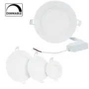 Dimmable LED Recessed flat Ceiling Panel Down Light 6W 9W 110V 220V White Lamp