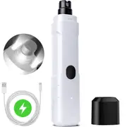Dog Nail Grinder 2-Speeds Pet Nail Grinder, Low Noise USB Rechargeable with 2 LED Lights, Painless Paw Grooming Tool for Medium Large Dogs & Cats