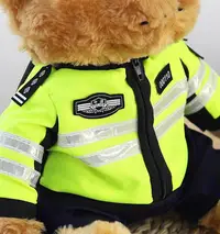 在飛比找Yahoo!奇摩拍賣優惠-警察小熊公仔交警小熊玩偶制服警官服泰迪熊毛絨玩具女生兒童禮物