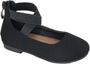 [Blue Lemon] Girl's Ballerina Flat Shoes with Elastic Crossing Straps