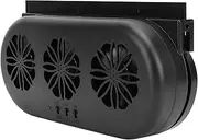 Tnfeeon Car Exhaust Fan Rapid Cooling Solar Powered Vehicle Vent Fan Efficient Circulation (Black)
