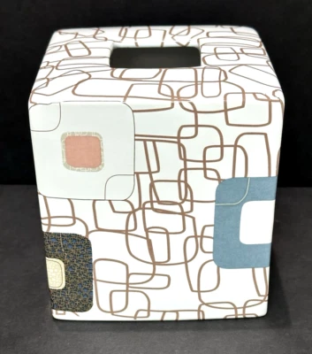 The Great Indoors Geometric Ceramic Tissue Box Cover