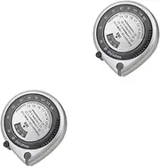 2pcs Bmi Tape Measure Tape Measure Body Measuring Tape Analyzer Body Tape Measure Retractable Measuring Tape Retractable Waist Measure Tapes Fat Measurement Device Scale PVC Silver
