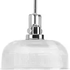 Progress Lighting Archie Collection 1-Light Chrome Pendant with Clear Prismatic