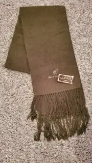 New NWT Genuine Artisanal Alpaca Scarf Unisex Olive Handmade Peru 78"x9"
