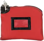 [BankSupplies] 10W x 8H Locking Deposit Bags - Red Canvas