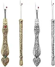 dcvbny 4 Pcs Retro Metal Sewing Seam Rippers, Vintage Seam Sewing Thread Ripper, Retro Alloy Seam Rippers Sewing Tools for Quick Unpick Sewing Embroidery Quilting（Gift Box Packaging）