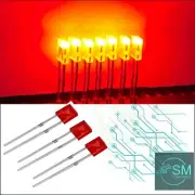 100pcs RED 1x3x4mm Diffused Red Resin Rectangle Led Light Emitting Diode 620nm