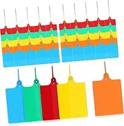 Angoily 100 Pcs Blank Shipping Tags Versatile Labels Colors with String for Easy Attachment for Logistics Pricing Gifting and Inventory Management