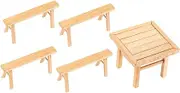 ibasenice 1 Set Mortise and Tenon Table Chair Toys DIY Assembly Toys for Boys and Girls Pretend Play Living Room Decor