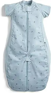 ergoPouch Sleep Suit Bag 1.0 TOG – 3–12 Months – Dragonflies Print – 400 Thread Count Organic Cotton – Converts to Sleep Suit with Legs – Sleeping Bag & Suit in One – for Infants, Toddlers & Kids
