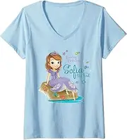 Womens Disney Sofia the First Loving Princess V-Neck T-Shirt