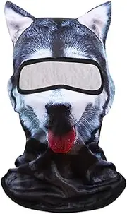 Cute Ski Masque with Ears | Cute Animal Print Breathable Masque Sunproof - Windproof Dustproof Cover with Ears for Fishing