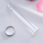 2 Pcs Graduated Test Tubes Plastic 2pcs Flat Bottom Travel Bottles with Lids