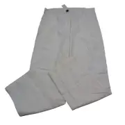 Christopher & Banks Pants Womens 12 White Straight Leg Stretch Flat Front New