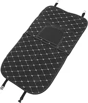 MUCKLILY Car Seat Back Protector with Built Organizer Stylish and Durable Back Seat Cover Against Dirt and Scratches for Families and Road Trips