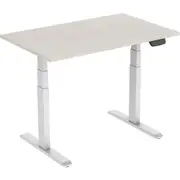 ERGOVIDA Sit-Stand Straight Electric Desk White Frame 1500 x 750mm Lightwood Top