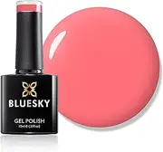 BLUESKY Gel Nail Polish A74 [Pink Neon Coral] Orange Soak Off LED UV Light - Chip Resistant & 21-Day Wear 10ml