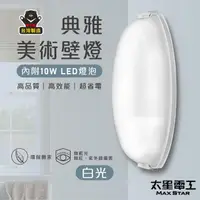 在飛比找momo購物網優惠-【太星電工】典雅美術壁燈/E27(附10W LED燈泡-白光