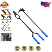40-Inch Heavy Duty Fire Tongs and Poker Set - Durable Campfire Essentials