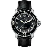 在飛比找PChome24h購物優惠-BLANCPAIN 寶珀 五十噚 黑面 潛水錶 45mm