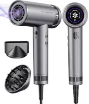 Hair Dryer with Magnetic Attachments, Professional Negative Ionic Blowdryer, ...